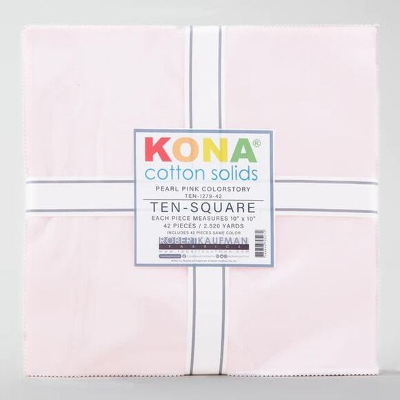 Pearl Pink Colorstory Layer Cake by Kona Cotton Solids for Robert Kaufman